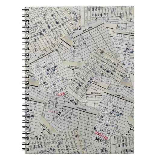 古いライブラリカードコレクション ノートブック (正面)