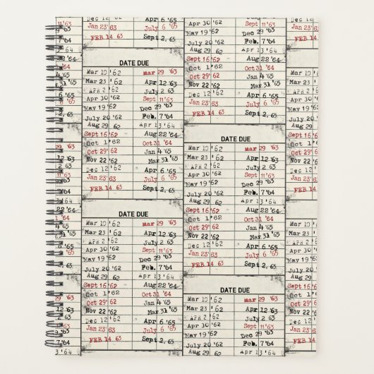 古いライブラリカードコレクション プランナー手帳 (正面)