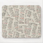 古いライブラリカードコレクション マウスパッド (正面)