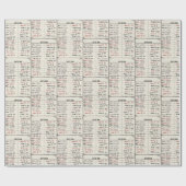 古いライブラリカードコレクション ラッピングペーパー (フラット)