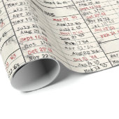 古いライブラリカードコレクション ラッピングペーパー (ロールコーナー)