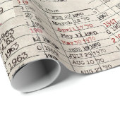 古いライブラリカードコレクション ラッピングペーパー (ロールコーナー)