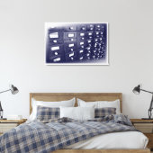 古いライブラリ図面 キャンバスプリント (インサイチュ (寝室))