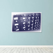 古いライブラリ図面 キャンバスプリント (インサイチュ (ウッドフロア))