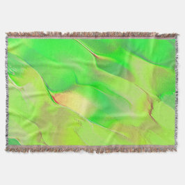 古いライムグリーンに彫り込まれた？ スローブランケット