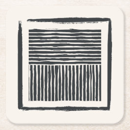 古いラインインク スクエアペーパーコースター