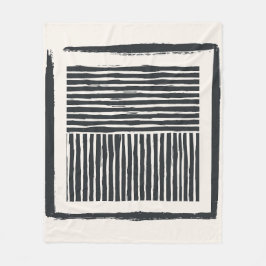 古いラインインク フリースブランケット