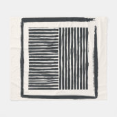 古いラインインク フリースブランケット (正面(横))