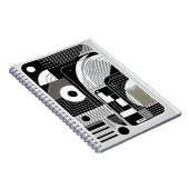 古いラインワークパターンノートブック ノートブック (右側)