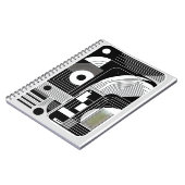 古いラインワークパターンノートブック ノートブック (左側)