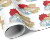 古いラグドールとテディベアの抱き合い ラッピングペーパー (ロールコーナー)