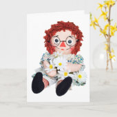 古いラグドールの友人 カード (黄色い花)