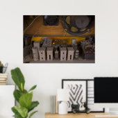 古いラジオの中に ポスター (ホームオフィス)