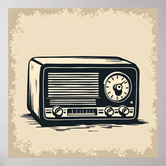 古いラジオスケッチ ポスター (正面)