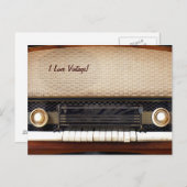 古いラジオ ポストカード (正面/裏面)