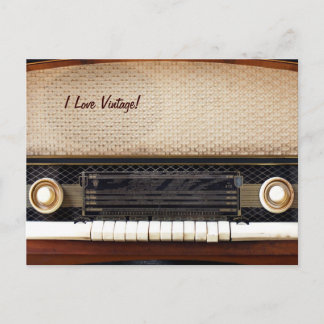 古いラジオ ポストカード