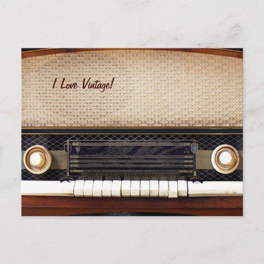 古いラジオ ポストカード (正面)