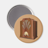 古いラジオ マグネット (正面/裏面)