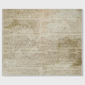 古いラブレターの包装紙ロール ラッピングペーパー (フラット)