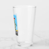 古いリスボンの家に猫と黄色のトラム タンブラーグラス (左)