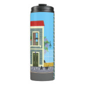 古いリスボンの家に猫と黄色のトラム タンブラー (正面)