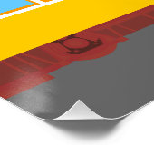 古いリスボンの家に猫と黄色のトラム ポスター (コーナー)