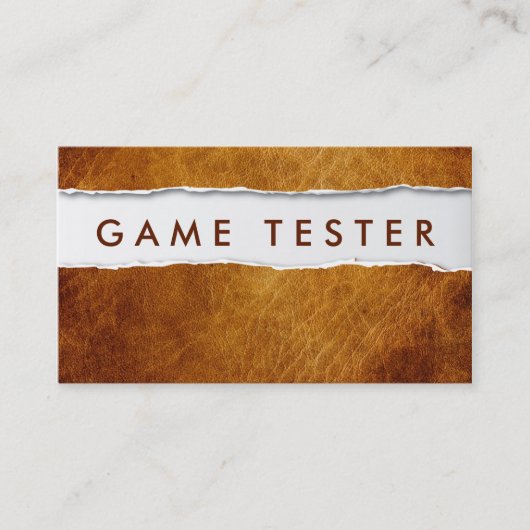 古いリップ紙ゲームのテスト名刺 名刺 (正面)