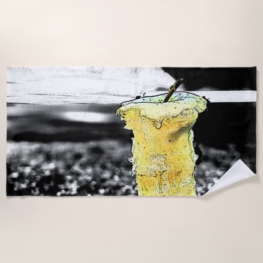 古いリンゴ ビーチタオル (正面)