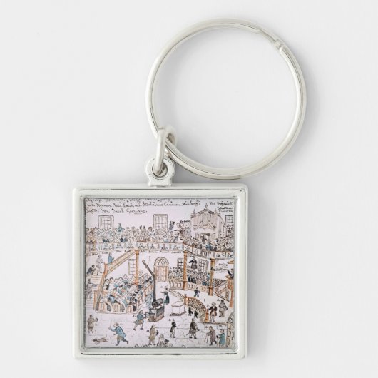 古いルター派教会の中、ヨーク郡1800年 キーホルダー (正面)