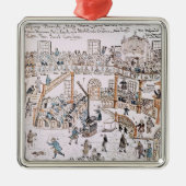 古いルター派教会の中、ヨーク郡1800年 メタルオーナメント (正面)