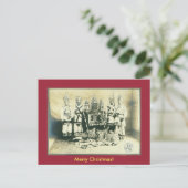 古いルーマニアのクリスマスの伝統 シーズンポストカード (スタンド正面)