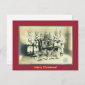 古いルーマニアのクリスマスの伝統 シーズンポストカード (正面/裏面)