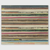 古いレコードのカートンのカバーをパイレレコードに積み重ね， vi ラッピングペーパー (フラット)