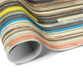 古いレコードのカートンのカバーをパイレレコードに積み重ね， vi ラッピングペーパー (ロールコーナー)