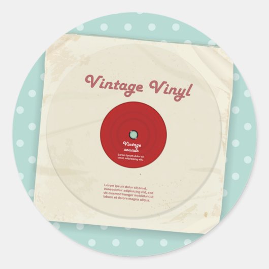 古いレコードのシール ラウンドシール (正面)