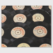 古いレコードのラッピング紙 ラッピングペーパー (フラット)