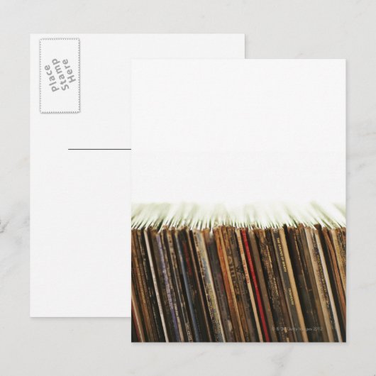 古いレコード ポストカード (正面/裏面)