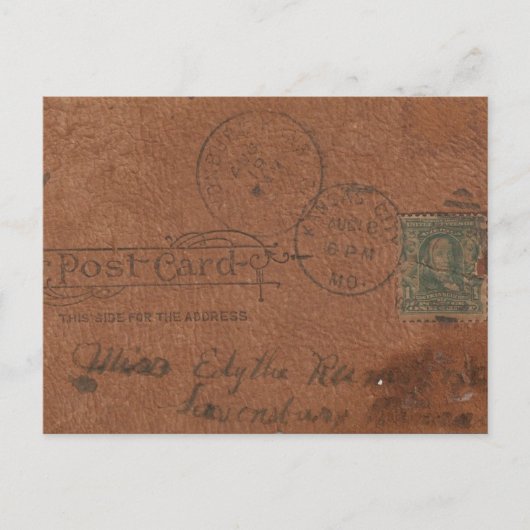 古いレザーポストカードバック ポストカード (正面)