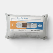 古いレトロの音楽カセットの組合せテープ ランバークッション (裏面)