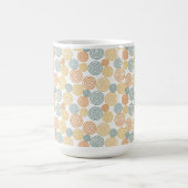 古いレトロスタイルの背景パターン コーヒーマグカップ (中央)