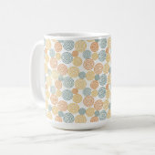 古いレトロスタイルの背景パターン コーヒーマグカップ (正面左)