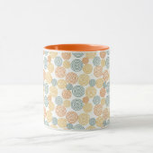 古いレトロスタイルの背景パターン マグカップ (中央)