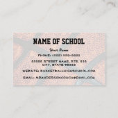 古いレトロバスケットボールの自動監督 名刺 (裏面)