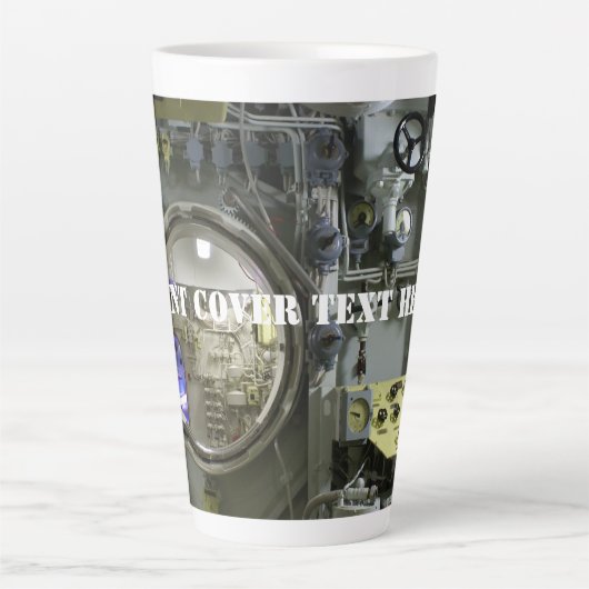 古いレトロ潜水艦 カフェラテマグ (正面)