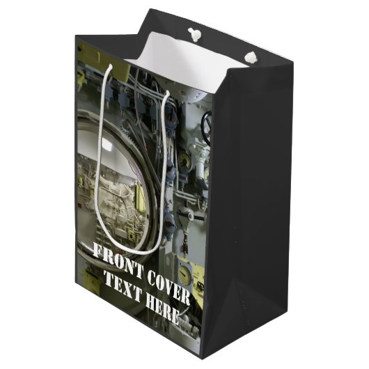 古いレトロ潜水艦 ミディアムペーパーバッグ (正面アングル)