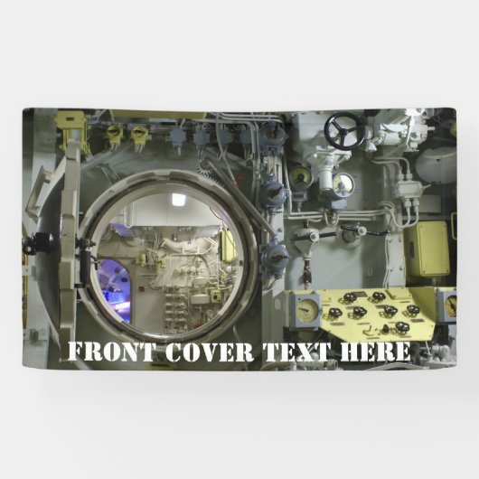 古いレトロ潜水艦 横断幕 (横)