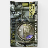 古いレトロ潜水艦 横断幕 (縦)