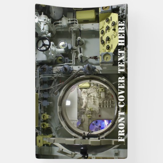 古いレトロ潜水艦 横断幕 (縦)