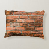 古いレンガとヴィンテージの赤いレンガの壁のテクスチャ背景 アクセントクッション (裏面)