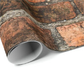 古いレンガとヴィンテージの赤いレンガの壁のテクスチャ背景 ラッピングペーパー (ロールコーナー)